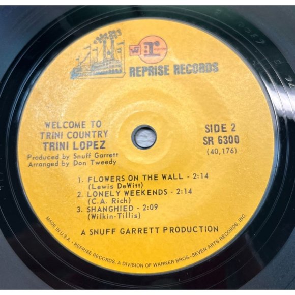 Trini Lopez Welcome to Trini Country Compact 33 Jukebox 7" Record Reprise SR6300 - Picture 3 of 6